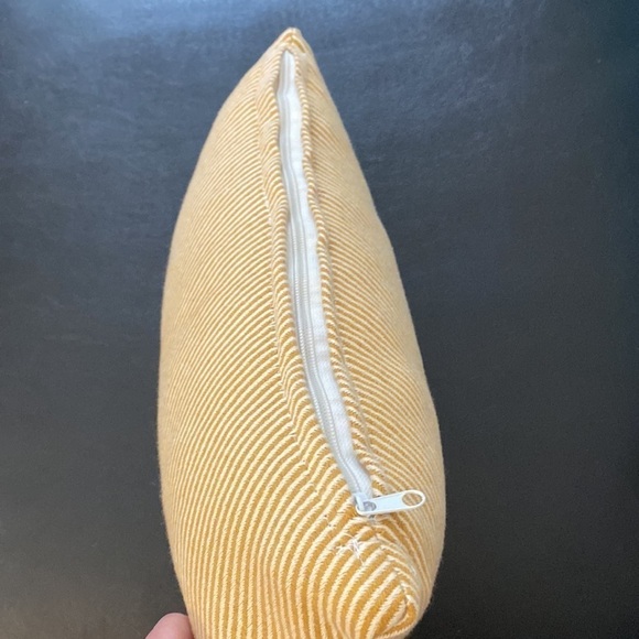 Golden Yellow Diagonal Stripe Perfect Size Pillow Poly Hypoallergenic Fill - Picture 6 of 12
